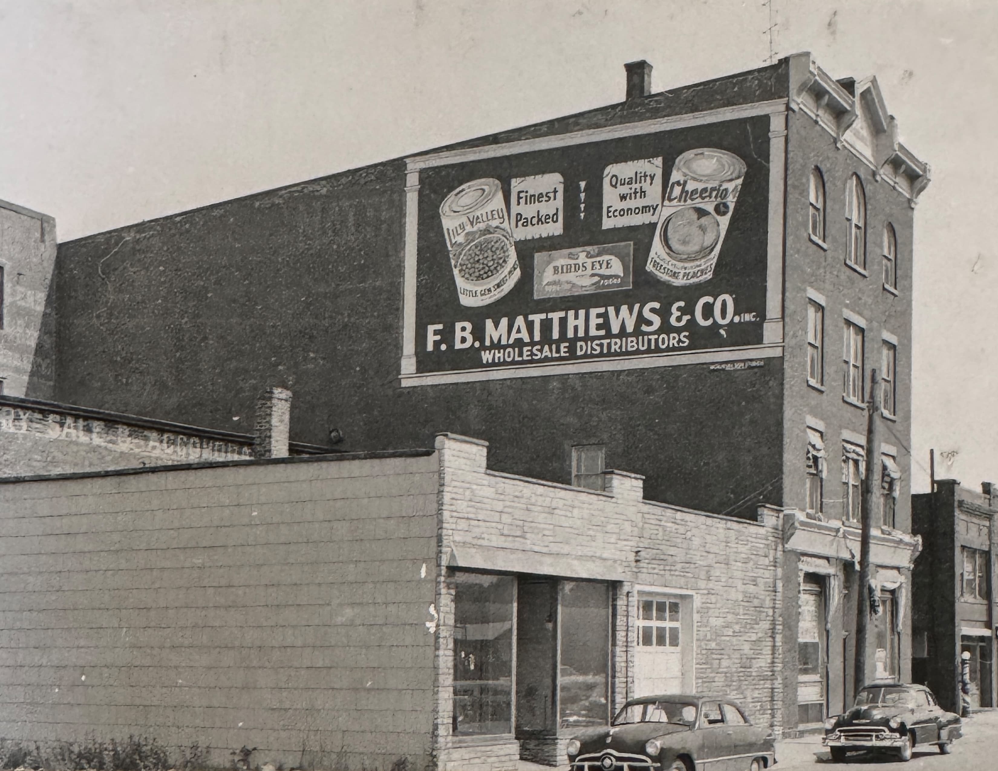 Painted wall sign, F.B. Matthews & Co.